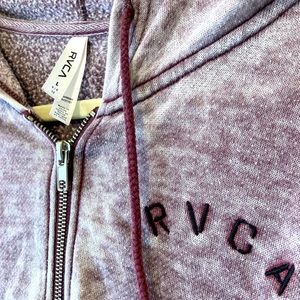 Distressed purple RVCA zip hoodie